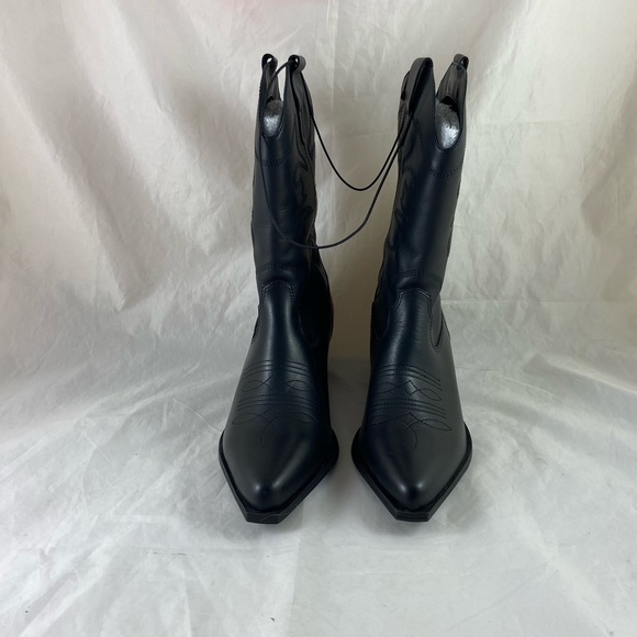 Steve Madden Ladies Black Leather Western Boots Size 10 Style # 20LB03S1 NWT - Picture 5 of 16